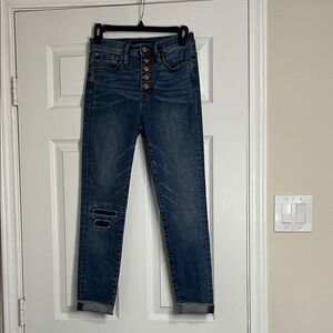 J. Crew Dark Blue Ankle Jeans